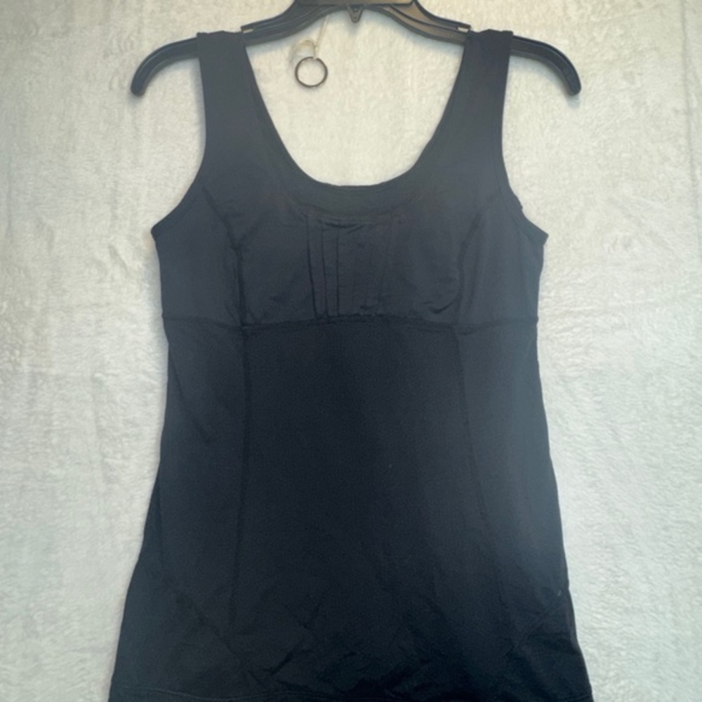 Lululemon Tank Top Womens Size 6 Black Cinch Front Athletic Summer Beach